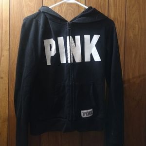Victoria Secret Black Zip Up Hoodie